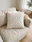 Soft Textured Diamond Pattern Throw Pillow Case - 3
