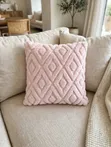 Soft Textured Diamond Pattern Throw Pillow Case - 5
