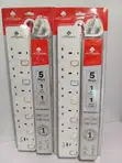 Officepoint 5-Way Extension Socket with USB Ports - 2