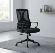 Mid Back Mesh Swivel Office Chair - Black - 4