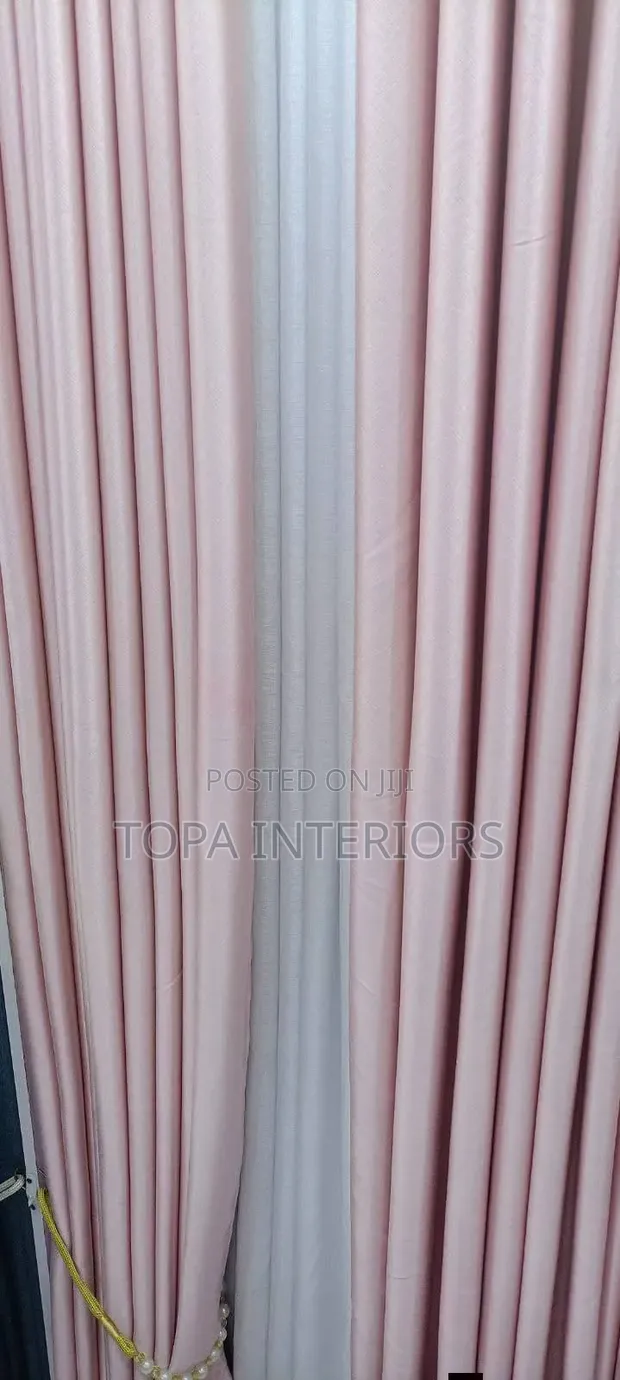 Opaque Pink Blackout Curtains - 1