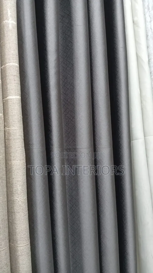 Opaque Grey Blackout Curtains (Per Metre) - 1