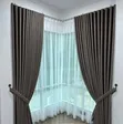 Opaque Grey Blackout Curtains (Per Metre) - 2