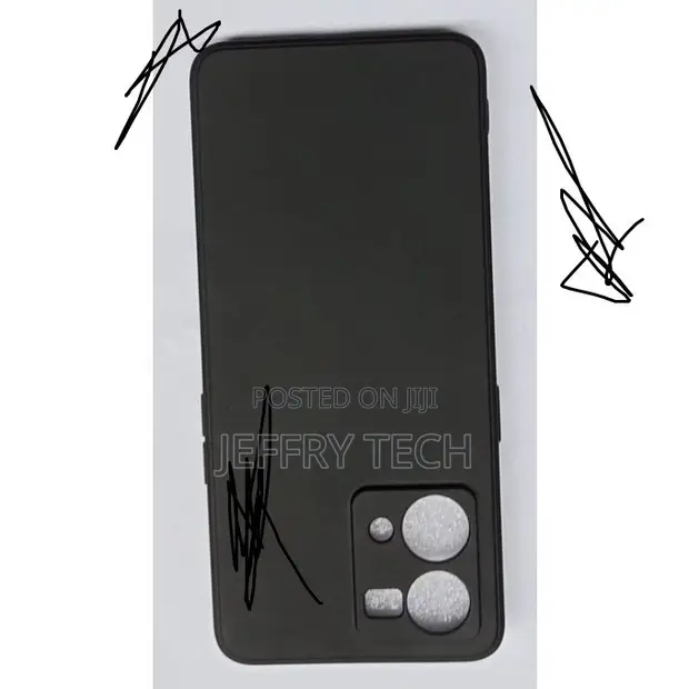 Oppo Reno 7 Silicone Back Cover Case - Black - 1