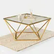Diamond Shaped Glass Coffee Table - 2