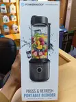 Powerology Press Refresh Portable Blender (450mL, 126W) - Black - 3