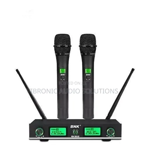 BNK BK-802 Professional Dual Channel Wireless Microphone - 1