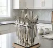 24-Piece Luxury Gold & Silver Flatware Set - 1
