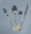 24-Piece Luxury Gold & Silver Flatware Set - 2