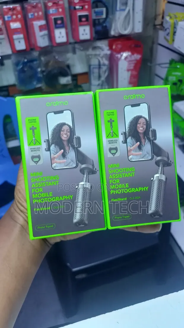 Oraimo Flexible Tripod ya Simu na Mwanga wa LED & Kidhibiti cha Bluetooth - 1