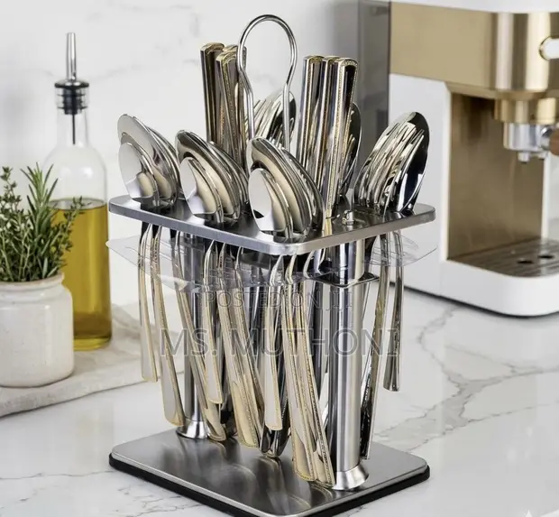 Aura Dual-Tone Luxury Set ya Vipande 24 vya Vifaa vya Kulia - 1