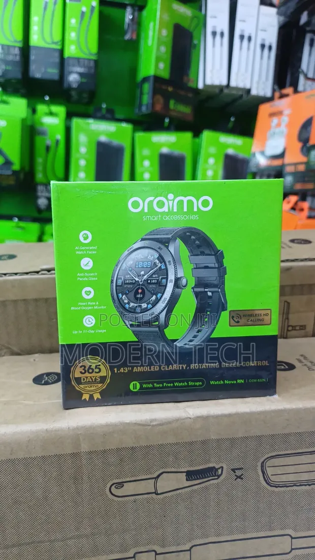Oraimo Nova RN Smart Watch 1.43" AMOLED Na Bezel Inazunguka - 1