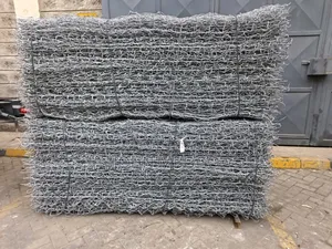 Vipande vya Gabion Vimepindwa Mara Tatu 2m x 1m x 1m, Waya 3.2mm