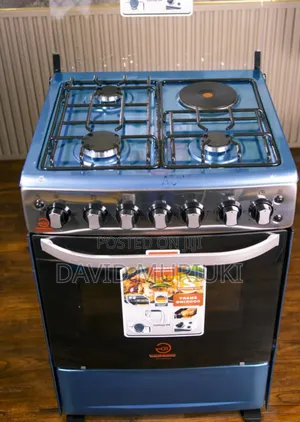 Eurochef 60x65cm Cooker (3+1 Burners) - Silver