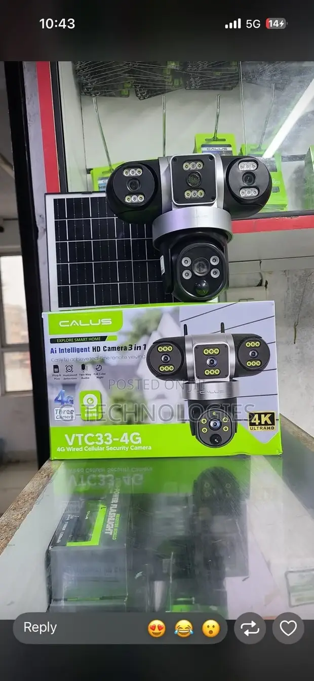 4-Lens Solar CCTV Camera - 1