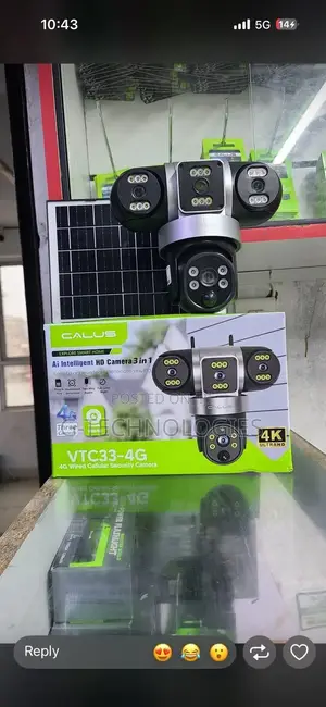 4-Lens Solar CCTV Camera