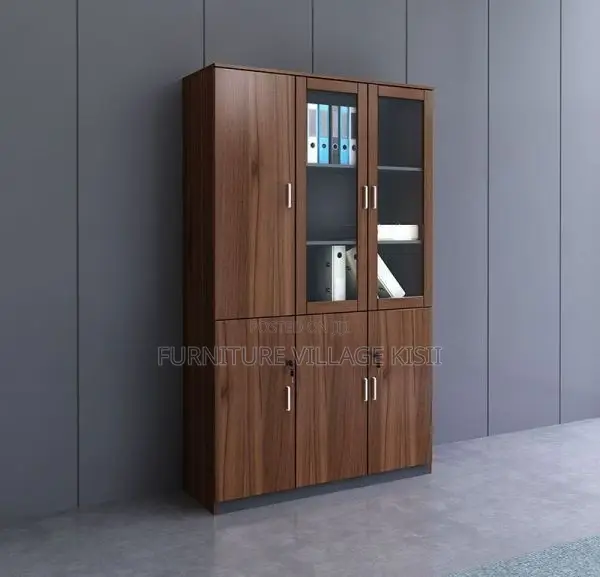 3-Door Wooden Filing Cabinet - Brand New - 1