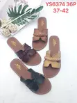 Designer-Inspired Women's Leather Flat Sandals - 1