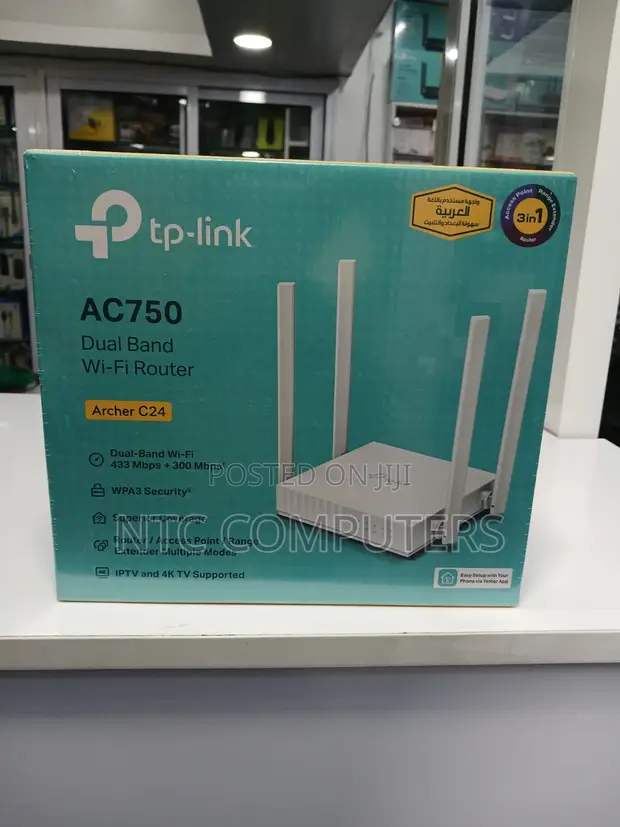 TP-Link Archer C24 AC750 Dual-Band Wi-Fi Router - 1