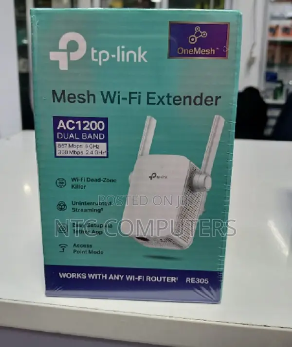 TP-Link RE305 AC1200 Dual-Band Mesh Range Extender - 1