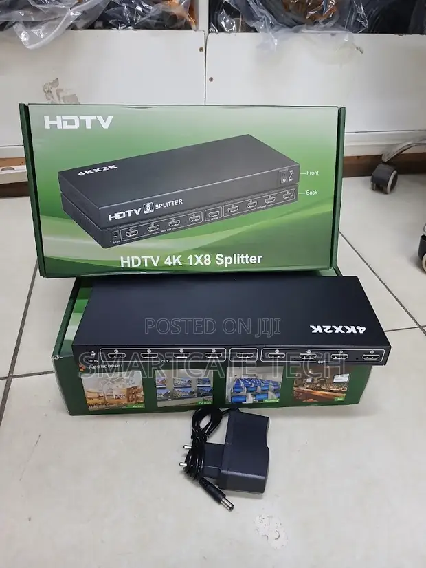 1x8 HDMI Splitter 1080P Full HD - 8 Way Signal Amplifier - 1