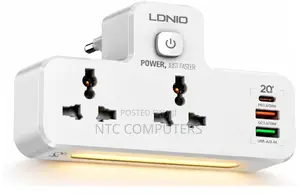 LDNIO SC2311 3-Port USB Charger Extension with 2 AC Sockets