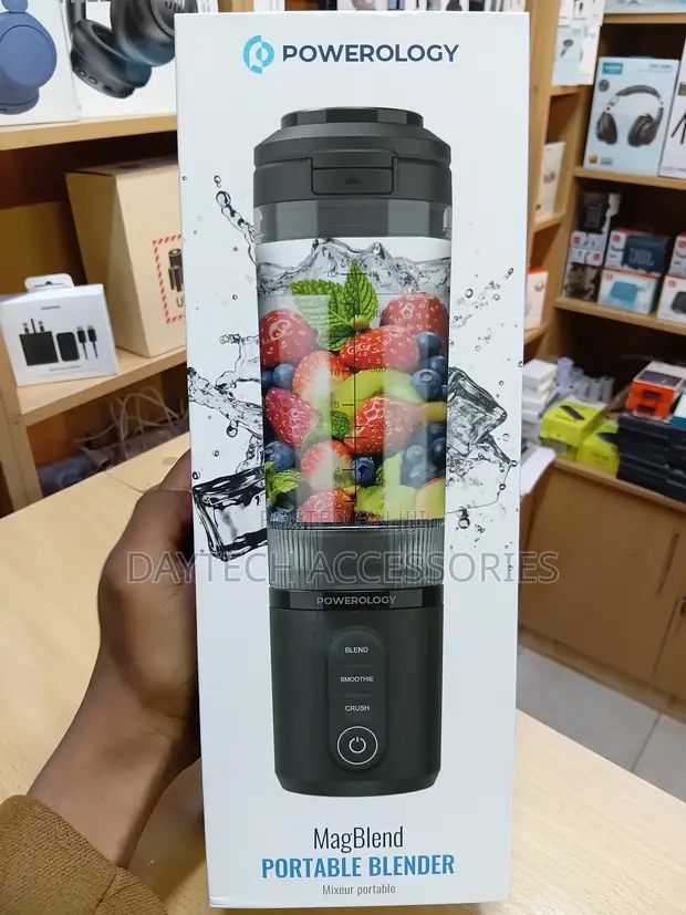 Powerology MagBlend Portable Blender 470ml - Black - 1