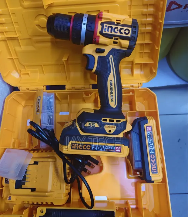 Ingco 20V Compact Brushless Cordless Impact Drill Kit (55-66Nm) - 1