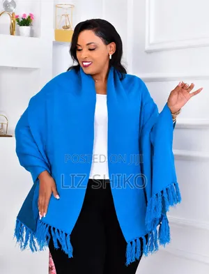 Poncho ya Pamba Maridadi - Ukubwa Mmoja kwa Wanawake