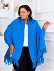 Poncho ya Pamba Maridadi - Ukubwa Mmoja kwa Wanawake - 1