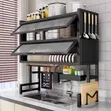 Double Over-Sink Dish Rack yenye Kifuniko cha Glass Acrylic - 2