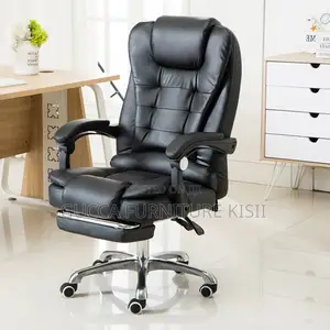 Brand New Leather Office Chair with Footrest