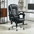 Brand New Leather Office Chair with Footrest - 4