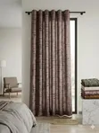 Grid Styled Curtains with Sheers - 1