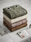 Grid Styled Curtains with Sheers - 2