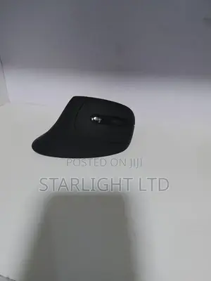 Minimalist Black Vertical Mouse (Left/Right-Handed)