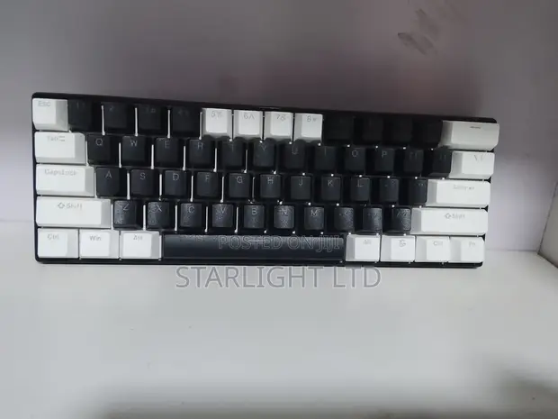 Brand New 60% Mechanical Gaming Keyboard - Black & White - 1