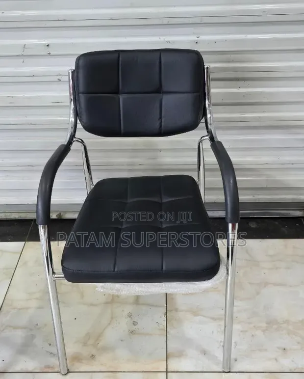 Black Padded Visitor Office Chair - 1