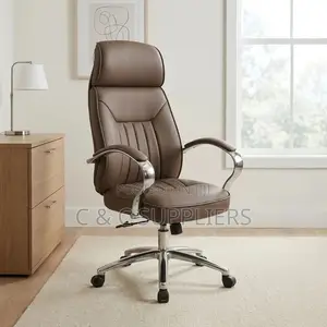 Executive Brown Leather Boss Chair