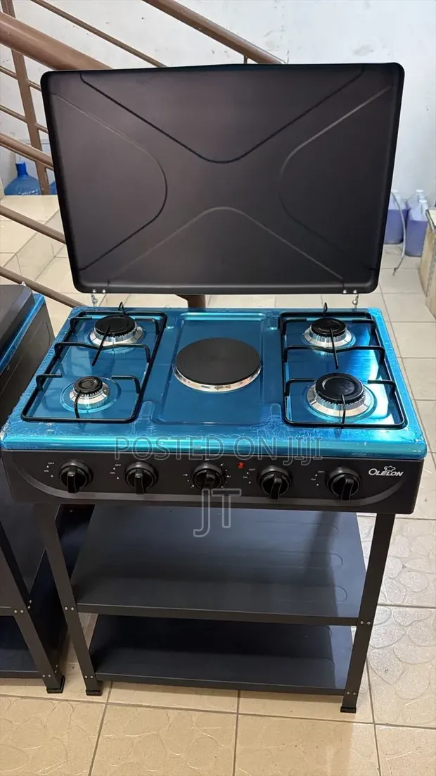 Olelon 4+1 Standing Cooker with Shelves - 1