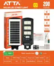 Solar LED Street Light 200W with Solar Panel & Remote - 1