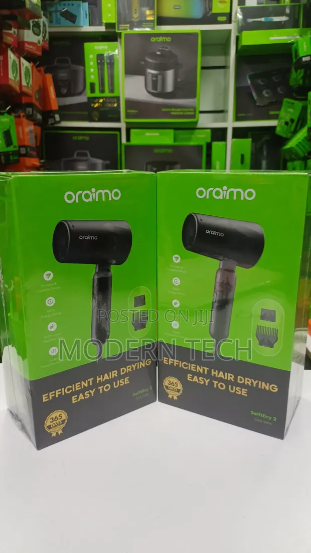 Oraimo SwiftDry 2 Foldable 800W Hair Dryer - 1