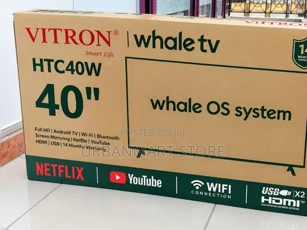 Brand New Vitron 40 Inch Smart Whale TV with Bluetooth & WiFi - 1
