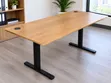 Brown Top Electric Standing Desk with Black Frame - 2