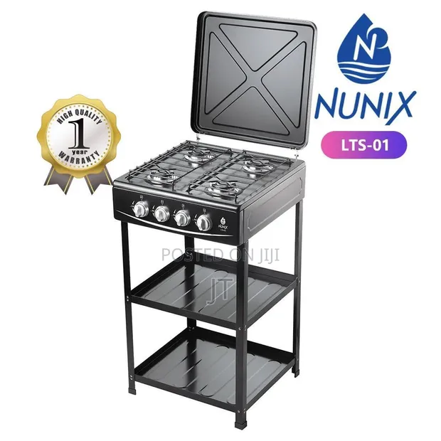Nunix Full Gas Standing Cooker LTS01 with Shelves - 1