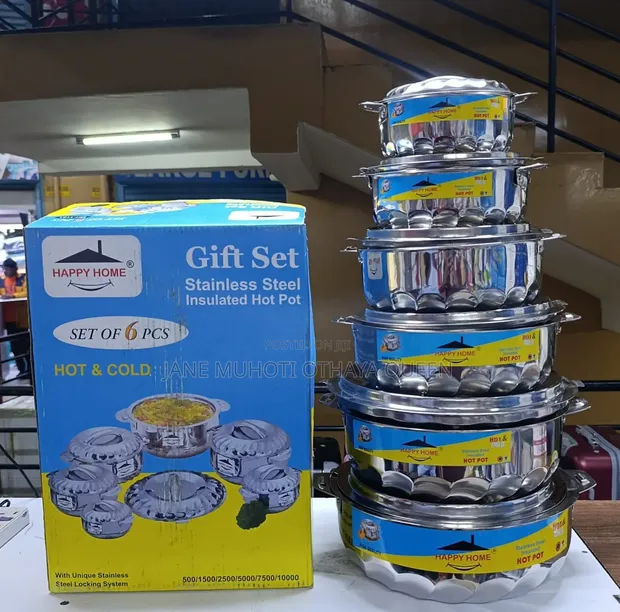 6 Pcs Happy Home Stainless Steel Hotpots - 1