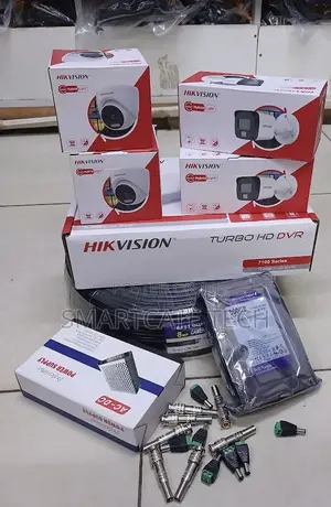 Mfumo wa CCTV Hikvision 4 Channel Full Color HD (2 Dome + 2 Bullet)