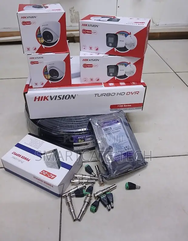 Hikvision 4CH Full Color CCTV Kit (2 Dome, 2 Bullet) - 1