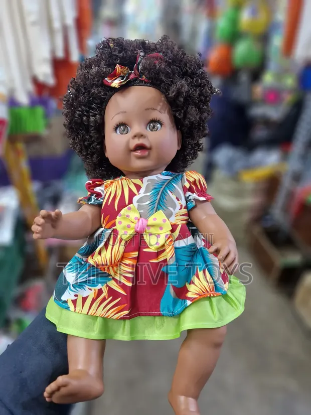 Large African Doll with Music - 1
