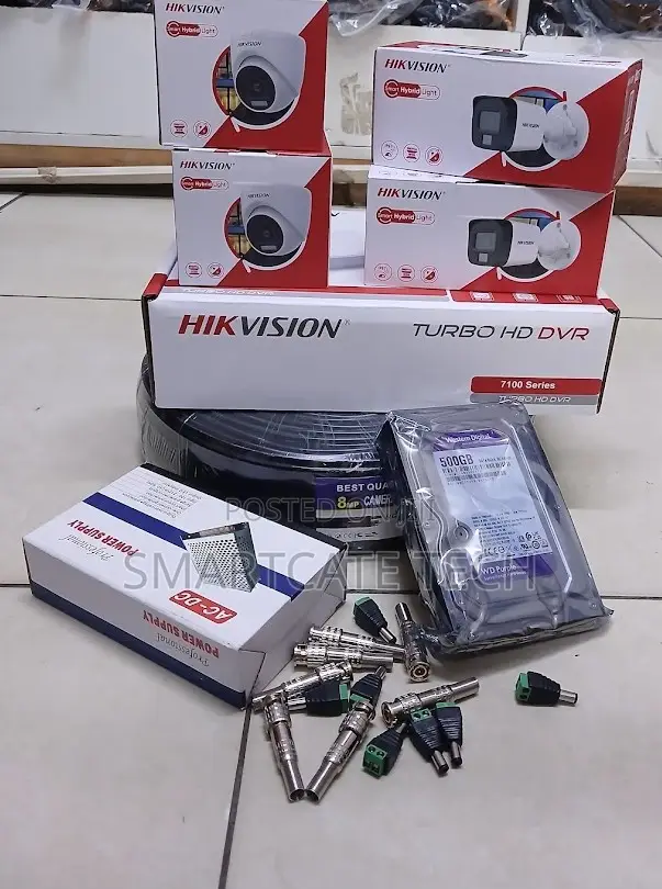 Hikvision 4-Channel CCTV Kit - 2 Dome, 2 Bullet, Full Color - 1